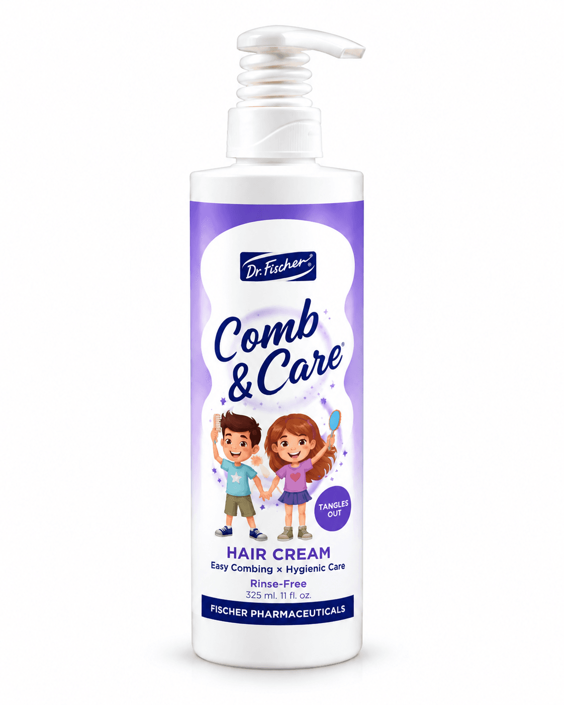 Dr. Fischer Comb & Care Rinse-Free Children's Hair Cream - 11 fl. oz. - Image 1