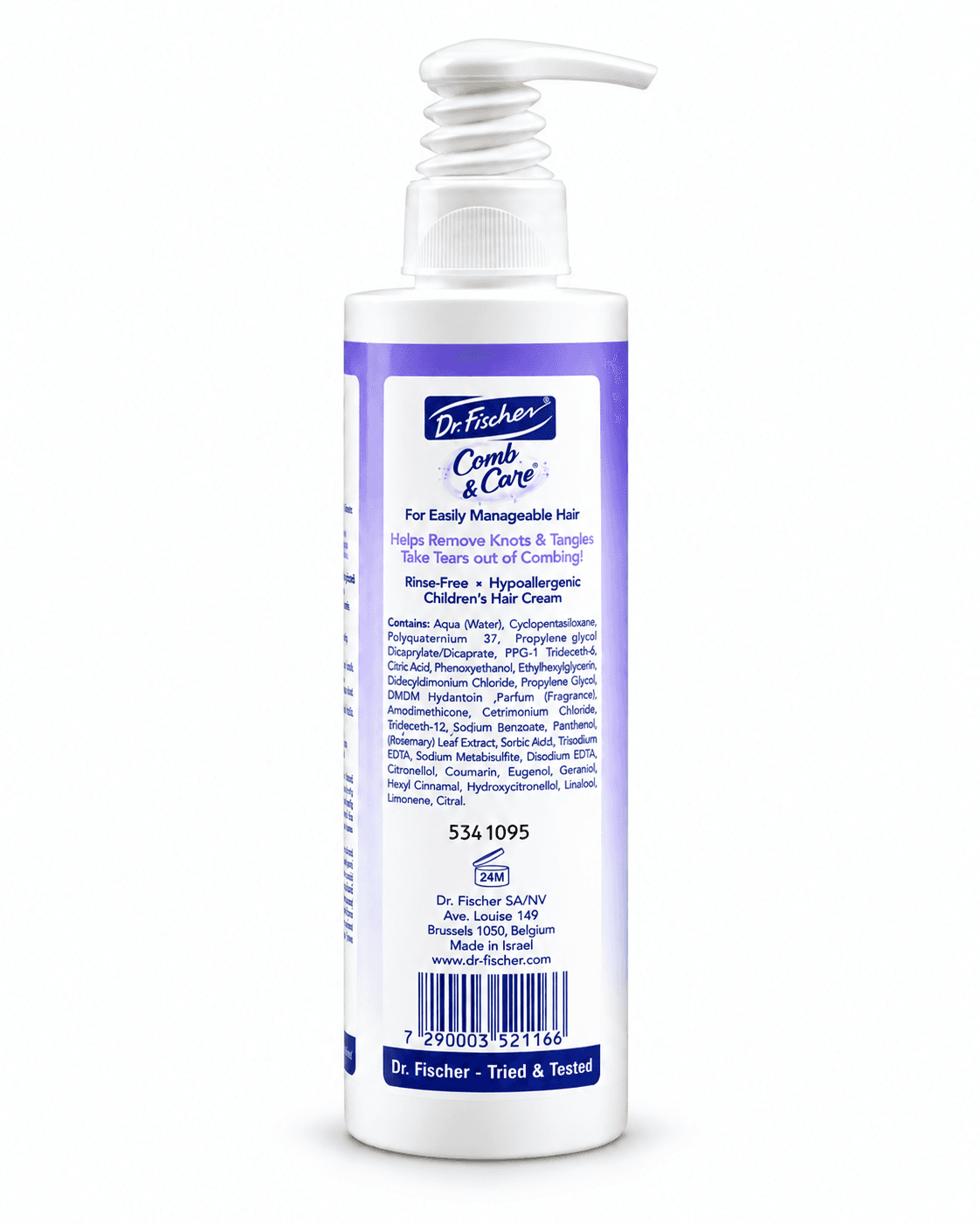 Dr. Fischer Comb & Care Rinse-Free Children's Hair Cream - 11 fl. oz. - Image 3