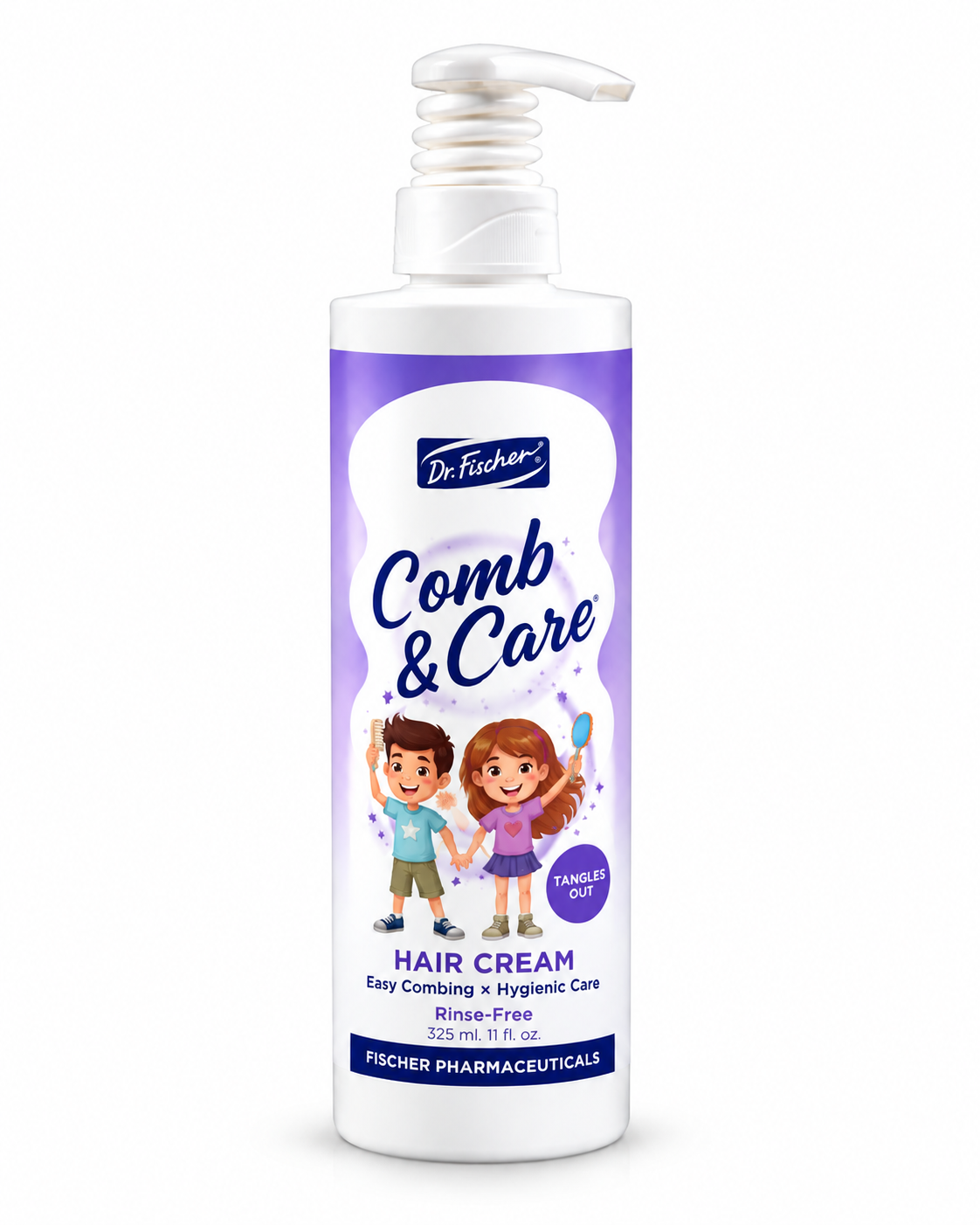 Dr. Fischer Comb & Care Rinse-Free Children's Hair Cream - 11 fl. oz.